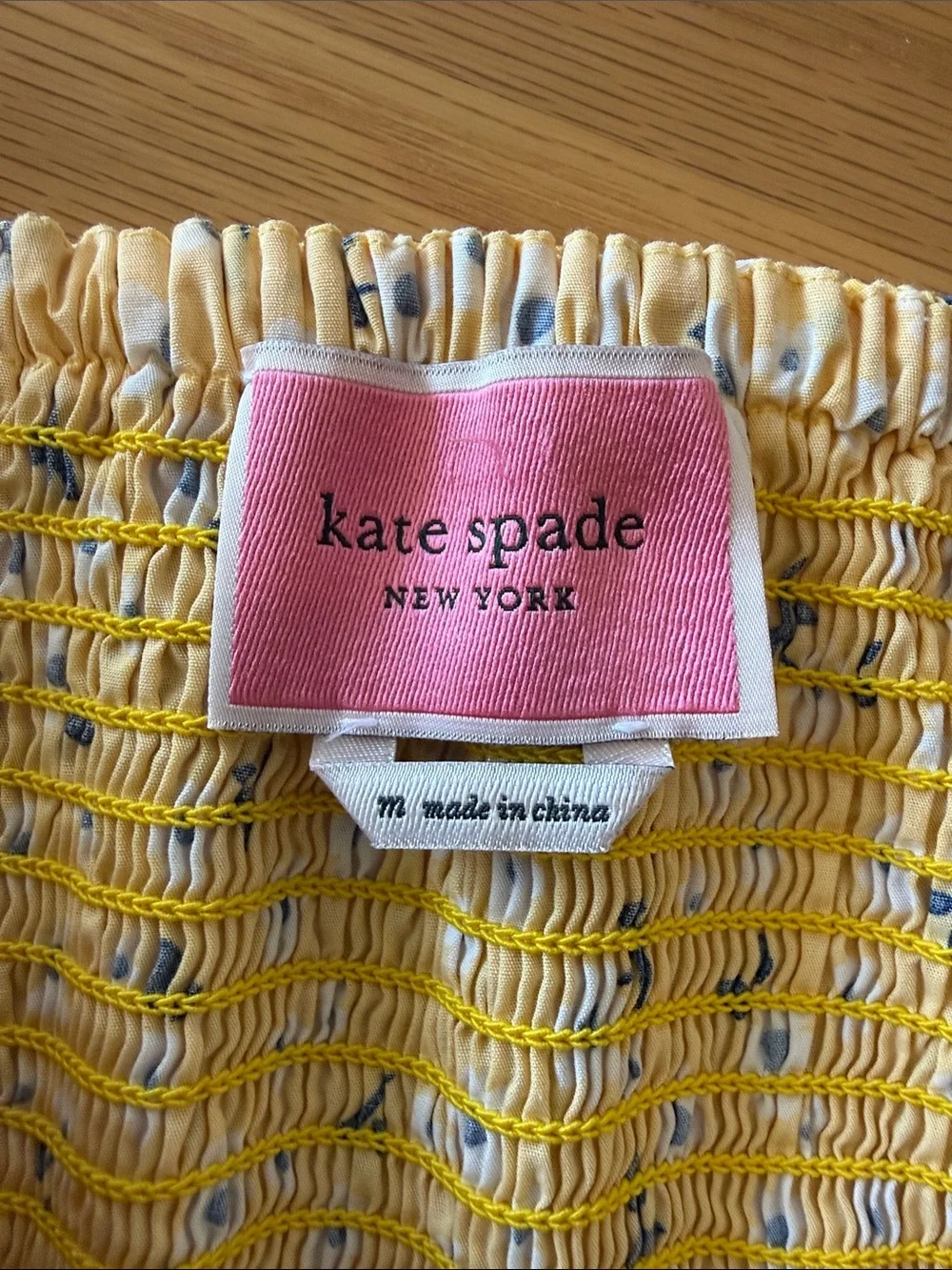 Kate Spade Fleurette Toss Voile Smocked Dress - Medium